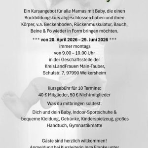 KLF: Fit mit Baby ab 20.April 2026